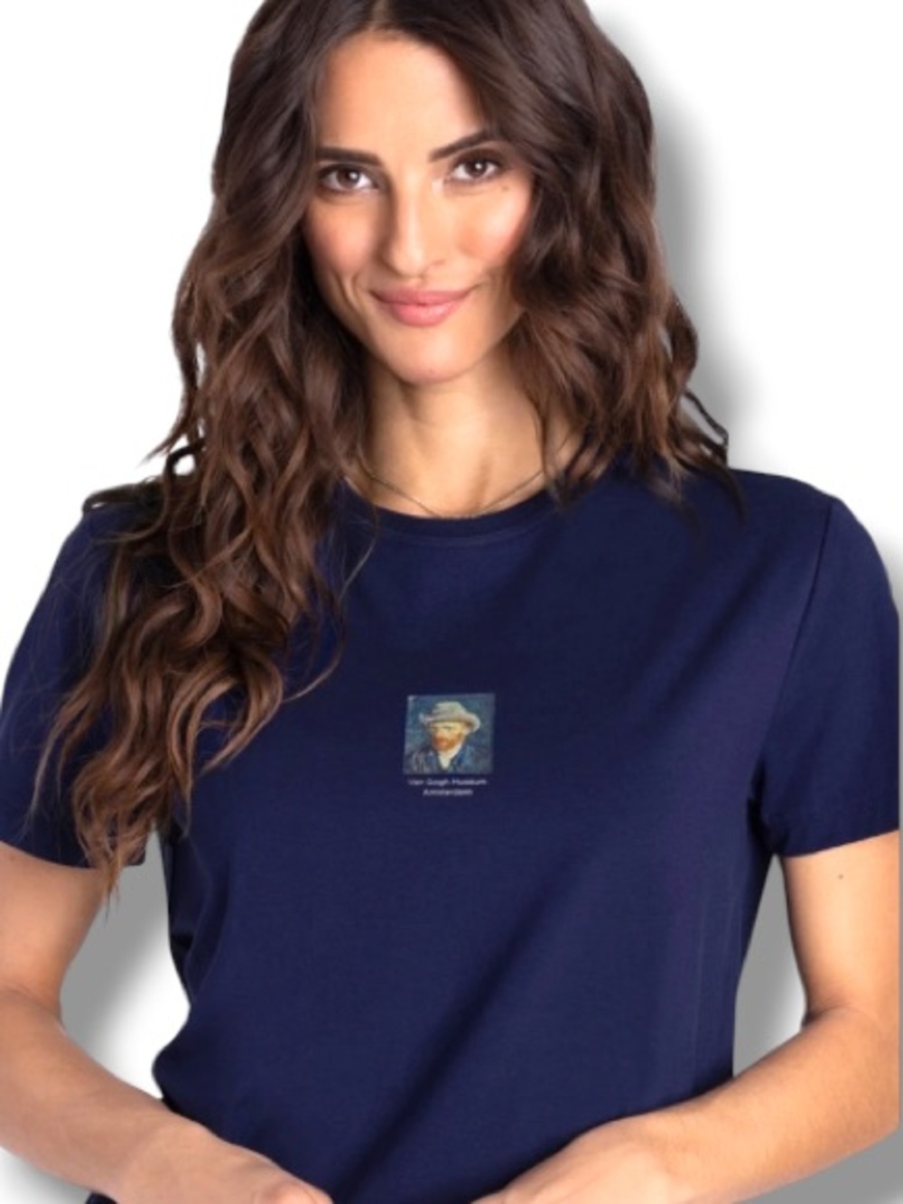 Buttercloth Van Gogh Reflective Identities Icy Cotton Blue Short Sleeve Top NIB